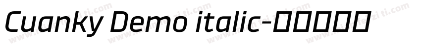 Cuanky Demo italic字体转换